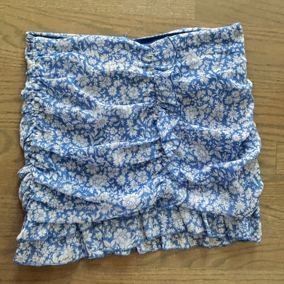 NWOT Zara draped Blue White floral print skirt women’s size Small - Picture 7 of 8